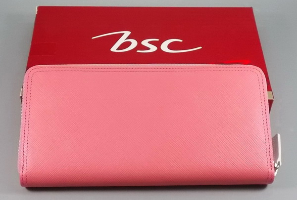 กระเป๋าสตางค์ bsc ชมพูกลีบบัว ใหม่ แท้