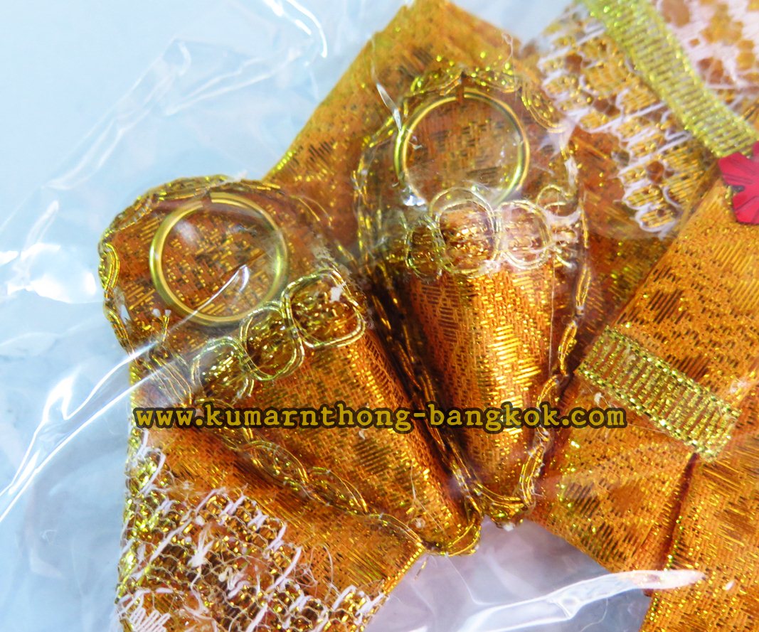 ชุดกุมารทอง แบบถวาย สีเหลืองทอง (Setพร้อมรองเท้า) ขนาดสูง 7.5นิ้ว แขนกว้าง 5นิ้ว ลำตัว 2.5นิ้ว