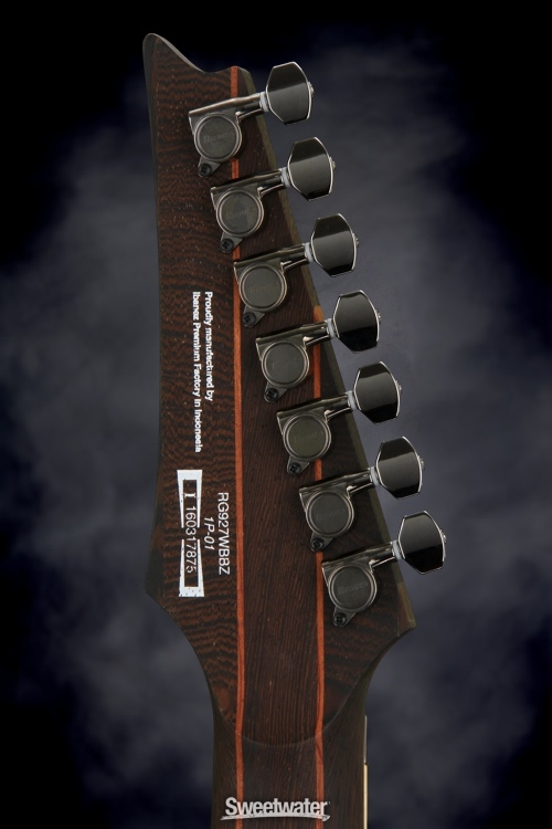 Ibanez RG Premium Sweetwater USA Exclusive - Transparent Black Flat, Buckeye Burl