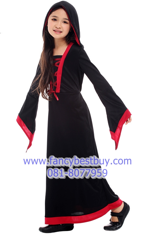 ชุดแดร๊กคูล่าหญิง ชุดฮาโลวีน สำหรับงานแฟนซี วันฮาโลวีน Githic VAMPIRES GIRL มีขนาด M, L