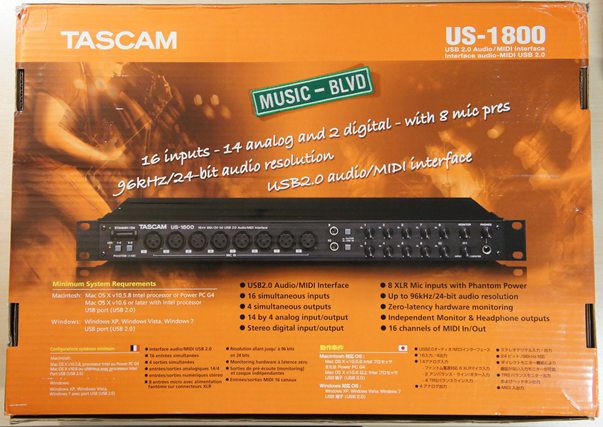 TASCAM US-1800 USB 2.0 Audio/Midi Interface