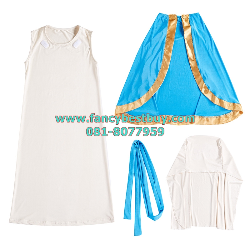 ชุดแฟนซีเด็กหญิง ชุดพระแม่มาเรีย Mary Mother of Jesus S 105-115, M115-130, L(130-145)