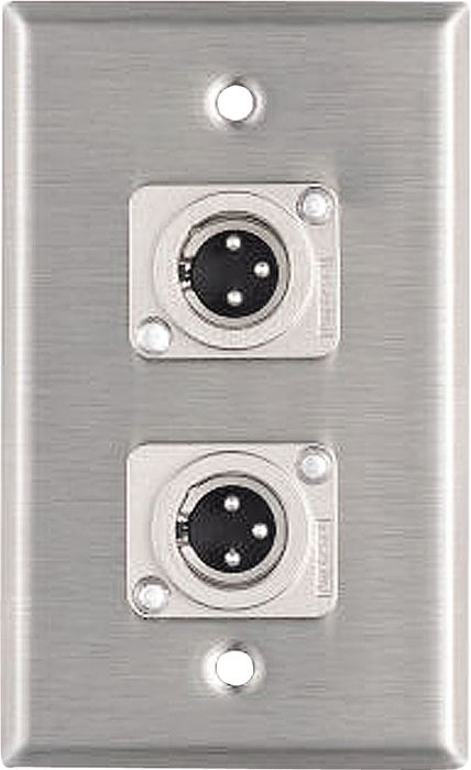 Pro Co Adaptor Male XLR 1 Gang W/(2) Male Xlr