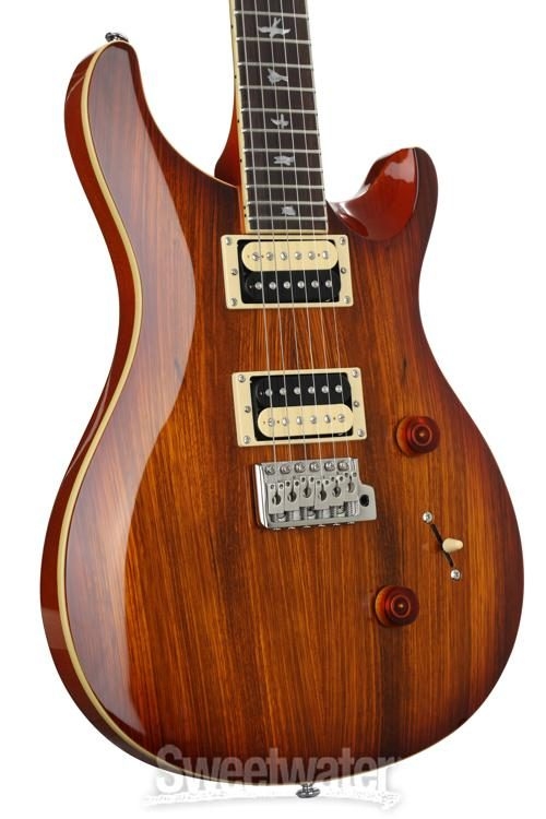 PRS SE Custom 24 Exotic Top - Zebra Wood, Vintage Sunburst