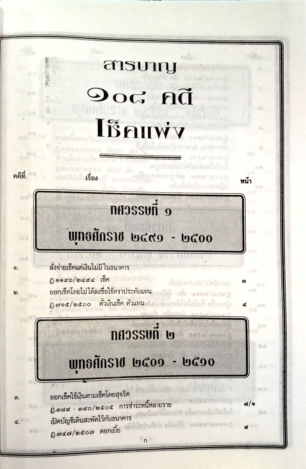 108 คดีเช็คแพ่ง (หนังสือเก่า มือ1)