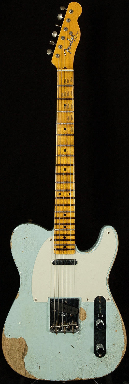 Fender Custom Shop Dealer Select Wildwood 10 55 Telecaster Heavy Relic - Faded Sonic Blue