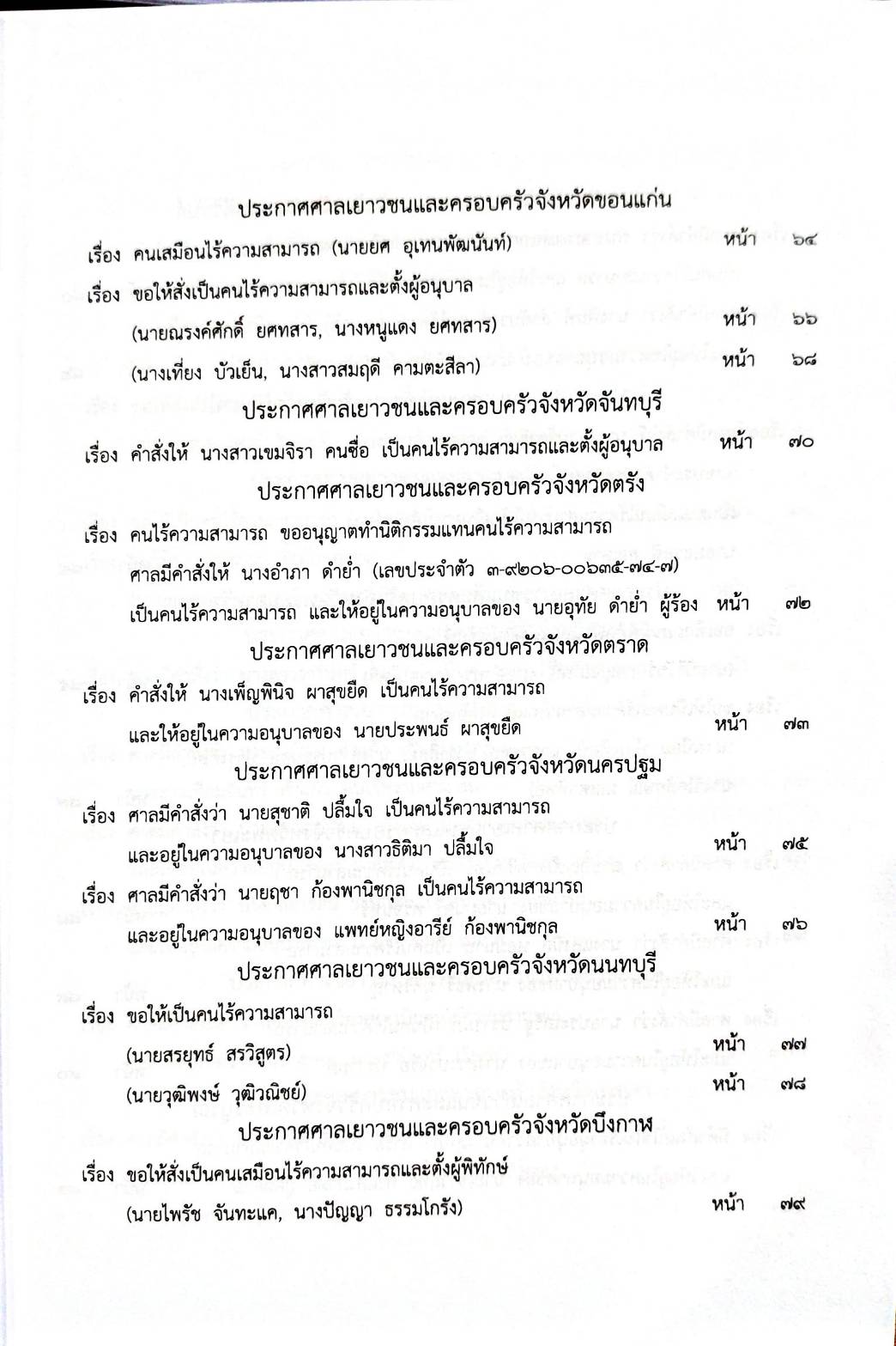 กฎหมายออกใหม่ 86/66 ประกาศกระทรวงมหาดไทย กรรมการฯ ประกาศศาลเยาวชนและครอบครัวกลาง สมาคม - มูลนิธิ...