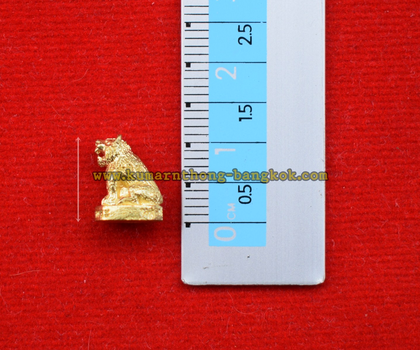 เจ้าพญาเสือ มหาอำนาจ วัดบางพระ (หลวงพ่อเปิ่น) จ.นครปฐม เนื้อโลหะ พิมพ์เล็ก ขนาดพกพา สูง 1ซม. ออกบูชาปี2561