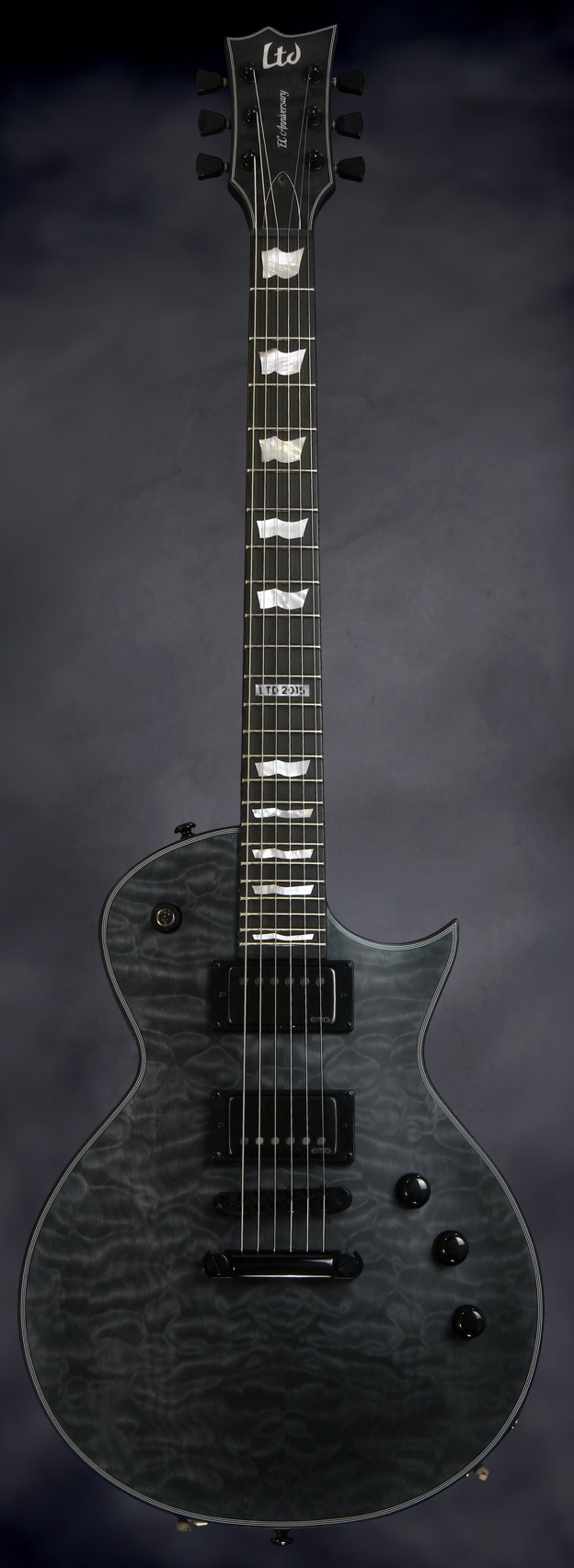 ESP LTD EC 40th Anniversary Limited Edition Electric Guitar See-Thru Black Satin