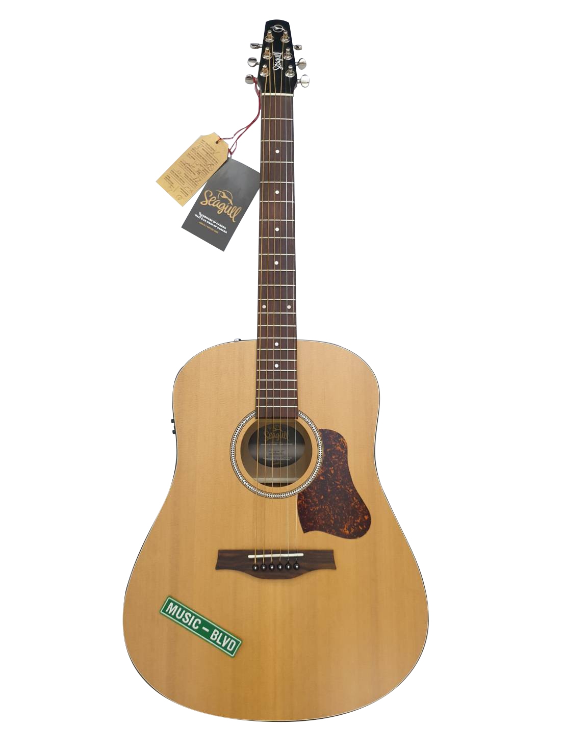 Seagull Guitars S6 Cedar Original QIT Acoustic-Electric Guitar - Natural