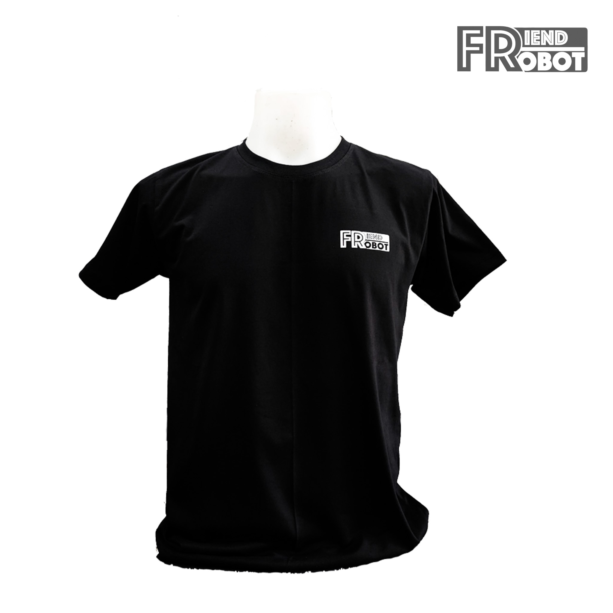 เสื้อยืดคอกลม สีดำ Friend Robot