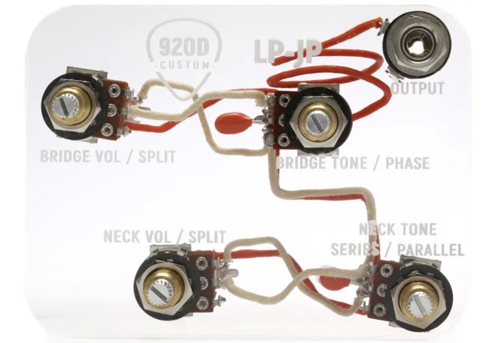 920D Custom Les Paul Wiring Harness with 4 Push-pull Pots and 3-way Toggle Switch