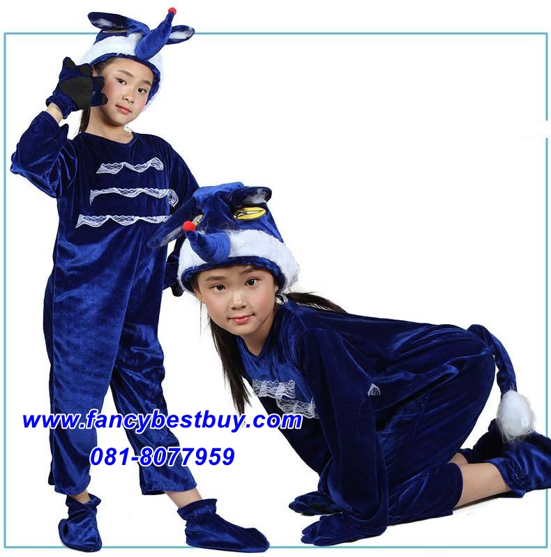 ชุดหมาป่า หรือ ชุดจิ้งจอกสีน้ำเงิน Fox สำหรับการแสดง ใช้ได้ทั้งเด็กชายหญิง มีขนาด M, L