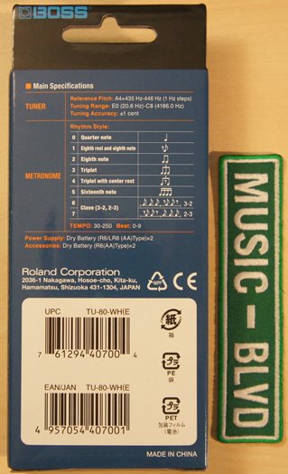 Boss TU-80 Guitar Tuner & Metronome