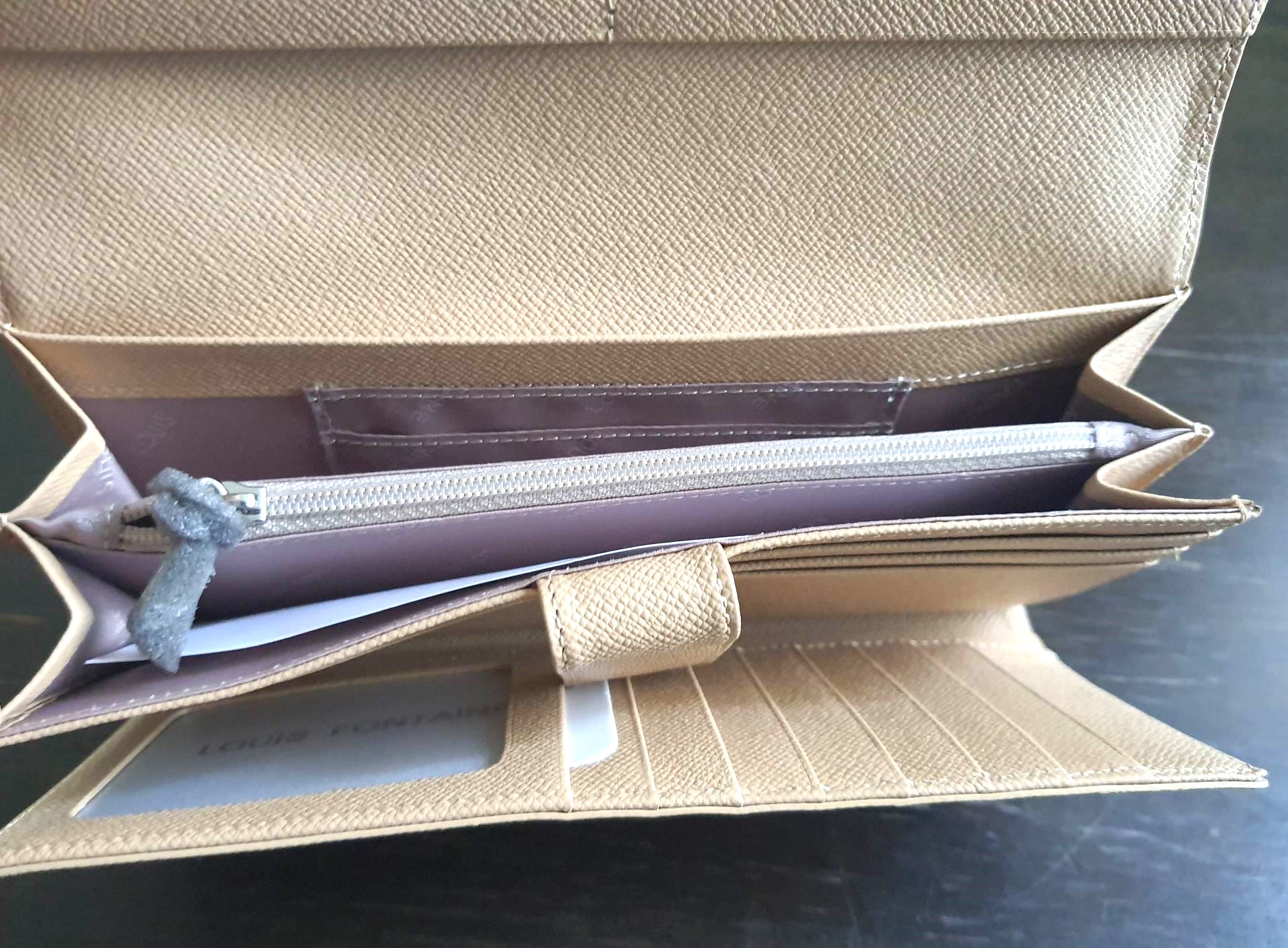 กระเป๋าสตางค์ LOUIS FONTAINE เบจ ใหม่ แท้