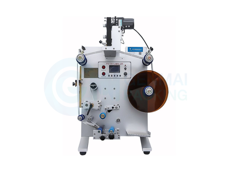 เครื่องติดฉลากขวดกลมกึ่งอัตโนมัติ