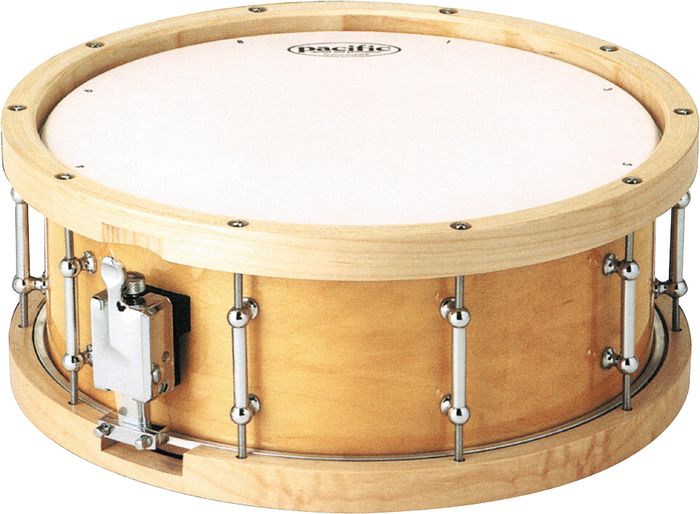 PDP Maple Snare with Wood Hoops Natural 5.5X14 Inches
