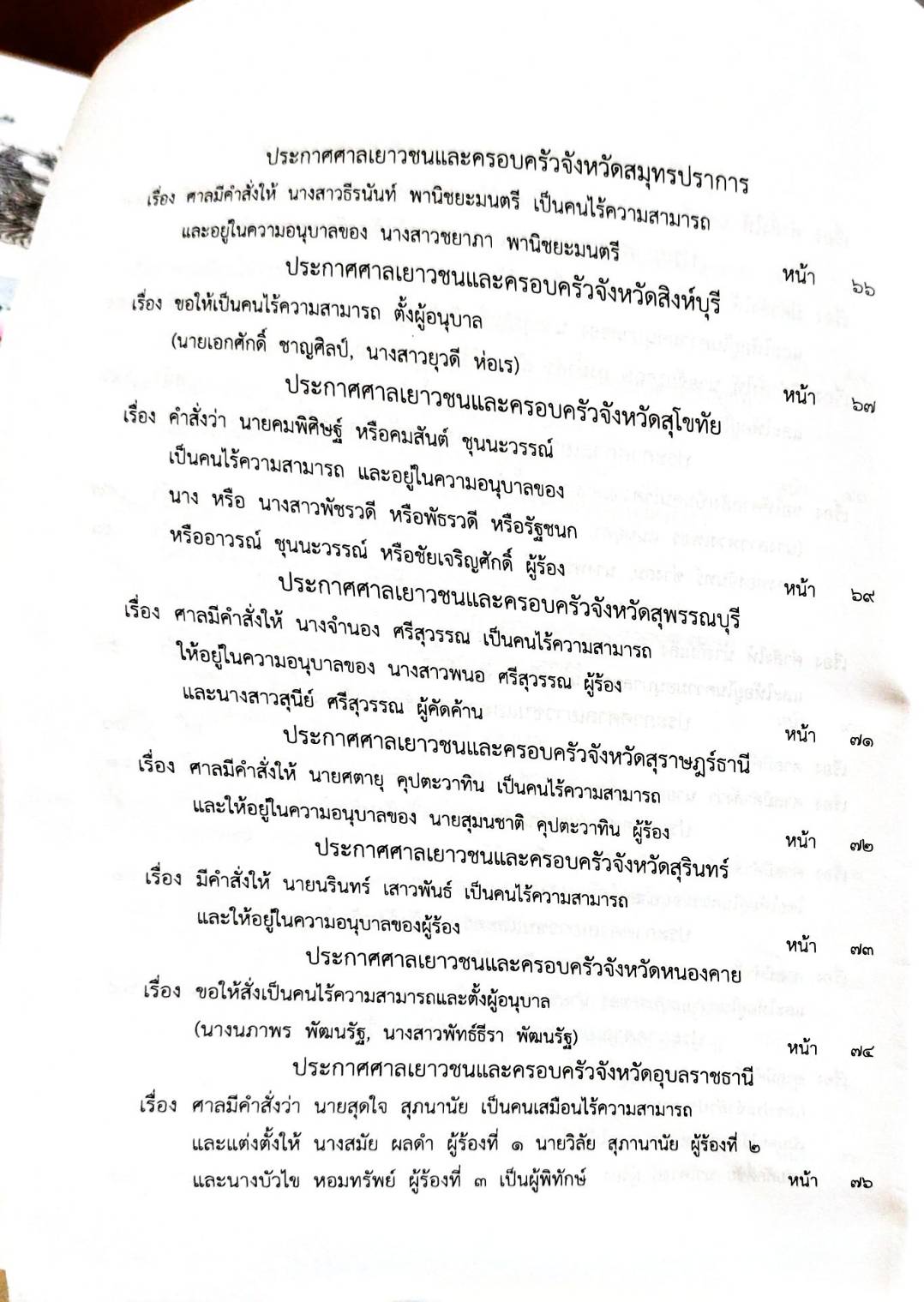 กฎหมายใหม่ 97/65 ประกาศกระทรวงกลาโหม ชมเชยการช่วยเหลือฯ ประกาศศาลเยาวชนและครอบครัวจังหวัด.. สมาคม - มูลนิธิ