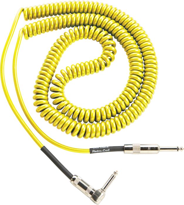 Lava Retro Coil 20 Foot Instrument Cable Straight-Right Angle Assorted Colors
