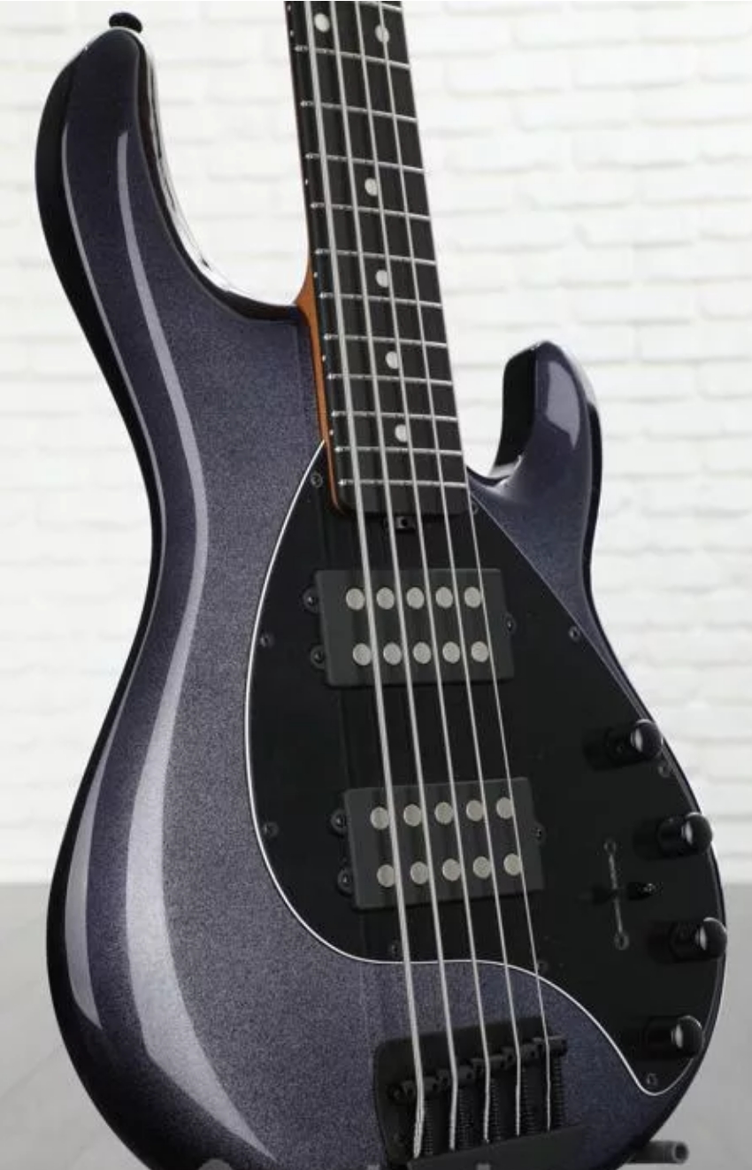 Ernie Ball Music Man StingRay Special 5 HH Bass Guitar - Eclipse Sparkle, Sweetwater Exclusive