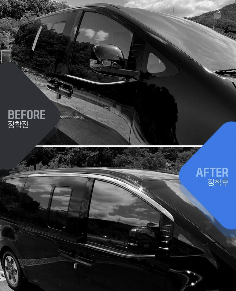 ขอบอะลูมิเนียมแต่งกระจก Hyundai STARIA