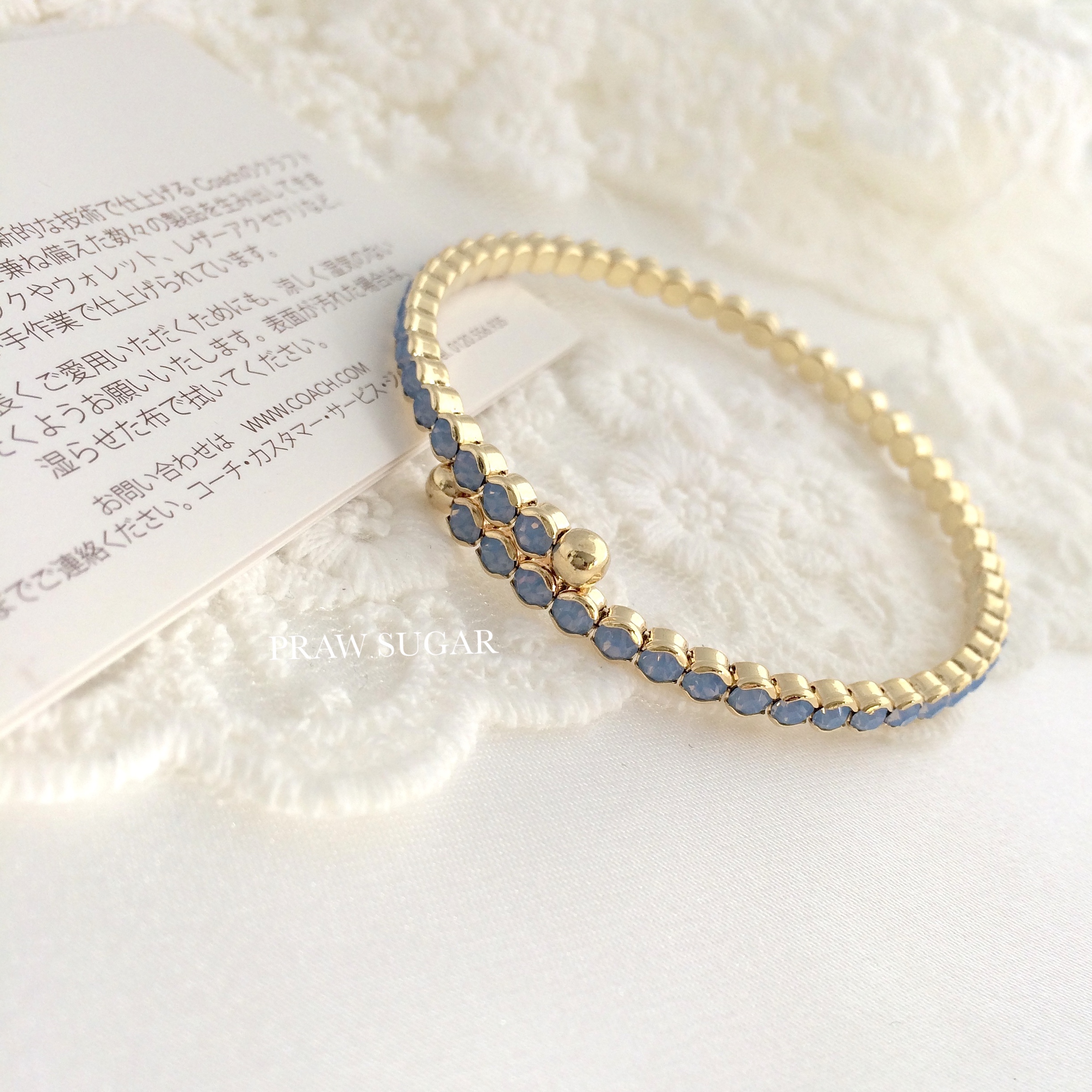 Lovely Pastel Color Bracelet - กำไลคริสตัลสีพาสเทลเม็ดเรียง (มี 5 สี)