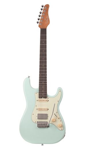 Schecter Guitar Research Nick Johnston Traditional HSS Electric Guitar Atomic Frost Mint Green Pickguard