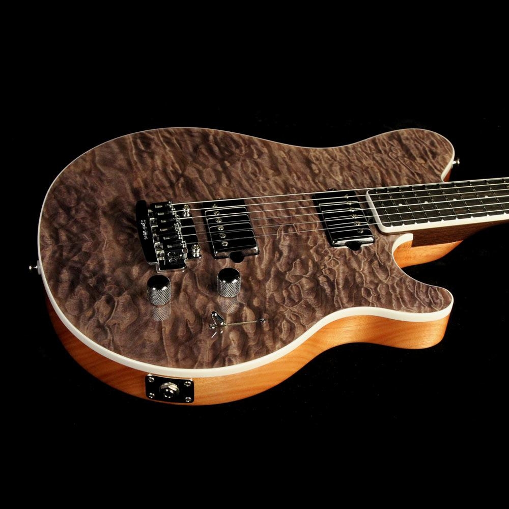 Ernie Ball Music Man BFR Axis Super Sport Tremolo Electric Guitar - Trans Black Quilt Top