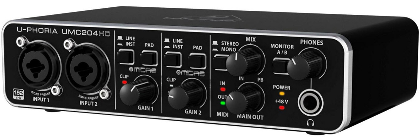 Behringer U-Phoria UMC204HD USB Audio Interface