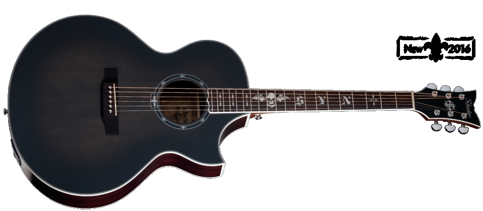Schecter Synyster Gates Jumbo Acoustic Electric Guitar Gloss Black