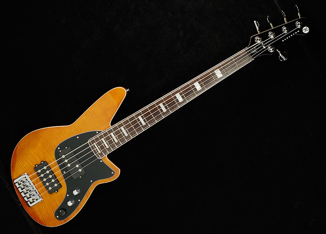 Reverend Mercalli 5 Bass - Flame Maple - Violin Brown
