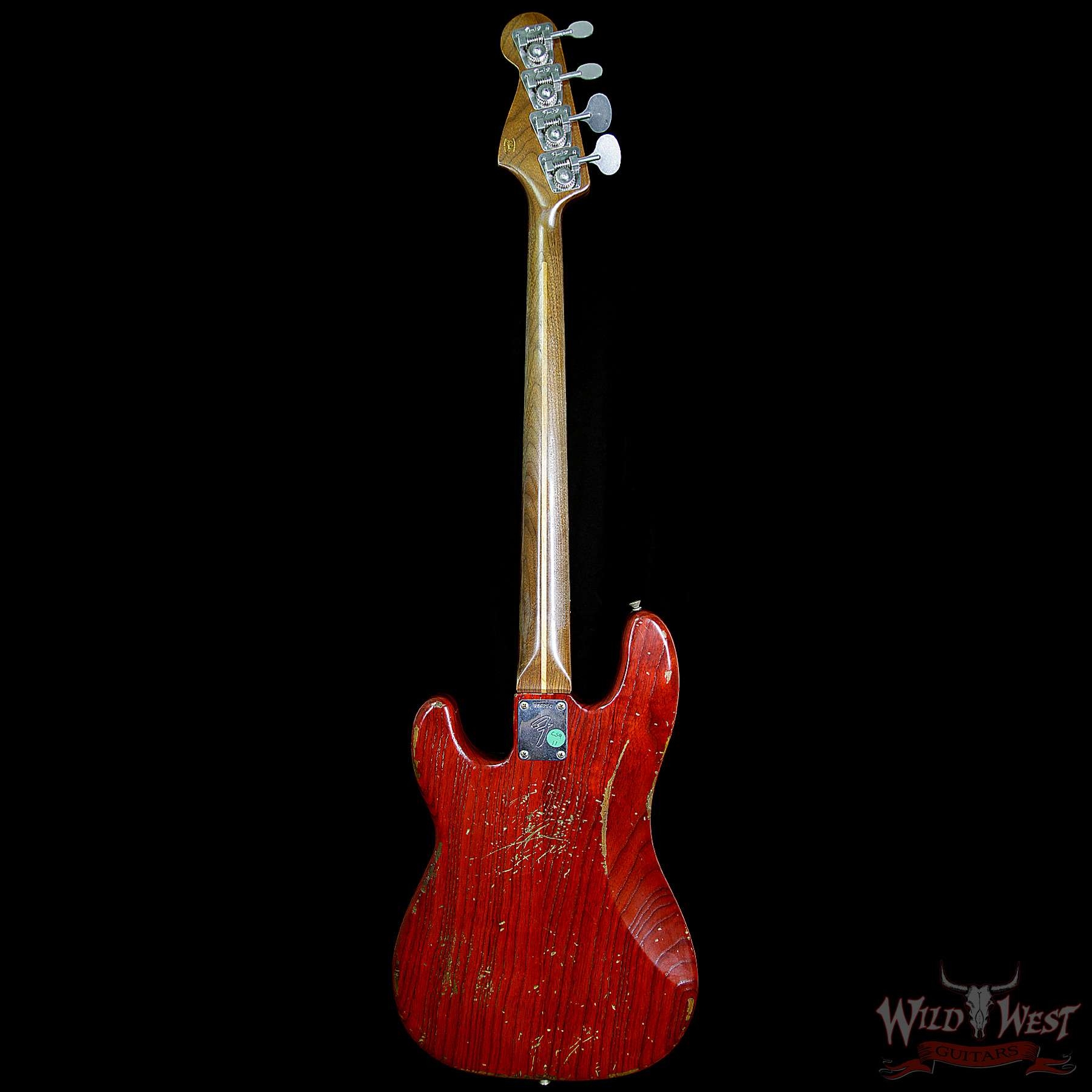 Fender Custom Shop Masterbuilt Jason Smith Late 60s P-Bass Relic Aged Cherry Red