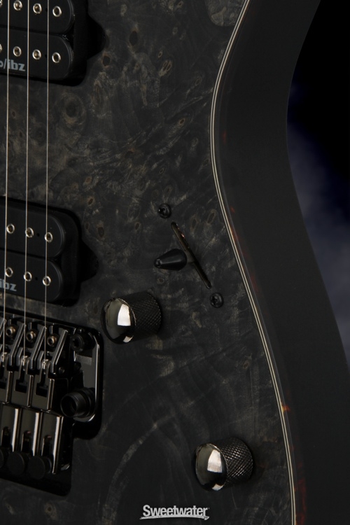 Ibanez RG Premium Sweetwater USA Exclusive - Transparent Black Flat, Buckeye Burl