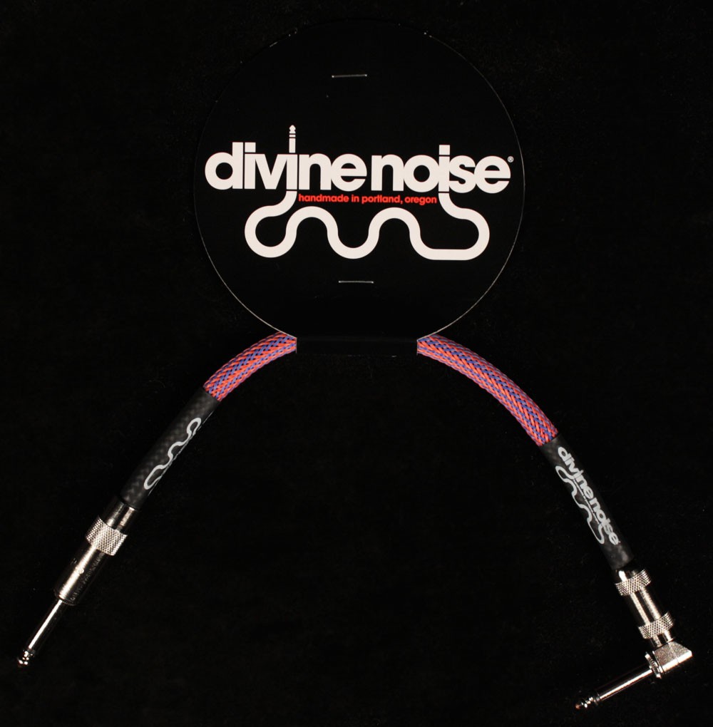 Divine Noise 1' Instrument Patch Cable Str/Ang Pink