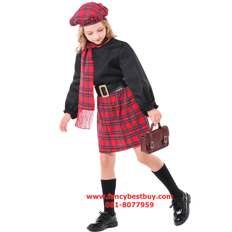 ชุดประจำชาติสกีอตแลนด์ Scotland Costume มีขนาด S 110-120, M 120-135, L 135-150