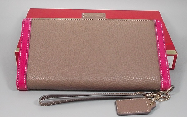 กระเป๋าสตางค์ bsc น้ำตาล-ชมพูเข้ม ใหม่ แท้