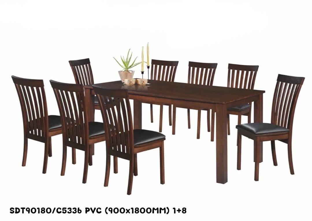 โต๊ะประชุม รุ่น SDT90180/C5336 ,โต๊ะไม้อเนกประสงค์,เก้าอี้ไม้พร้อมเบาะหนัง,โต๊ะพร้อมเก้าอี้ 8 ตัว ,ชุดโต๊ะเก้าอี้ไม้, โต๊ะทำงาน โต๊ะอเนกประสงค์ โต๊ะไม้สั่งผลิตในไทย 7-15วัน