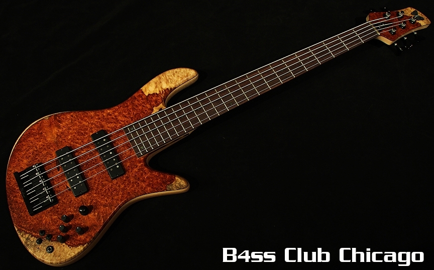Fodera Emperor 5 Amboyna Burl Deluxe 6058