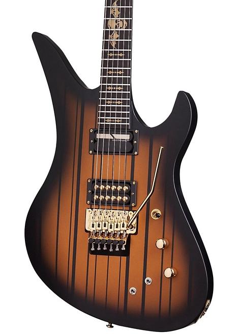 Schecter Guitar Research Synyster Gates Custom with Sustaniac Pickup Electric Guitar - Satin Gold Burst