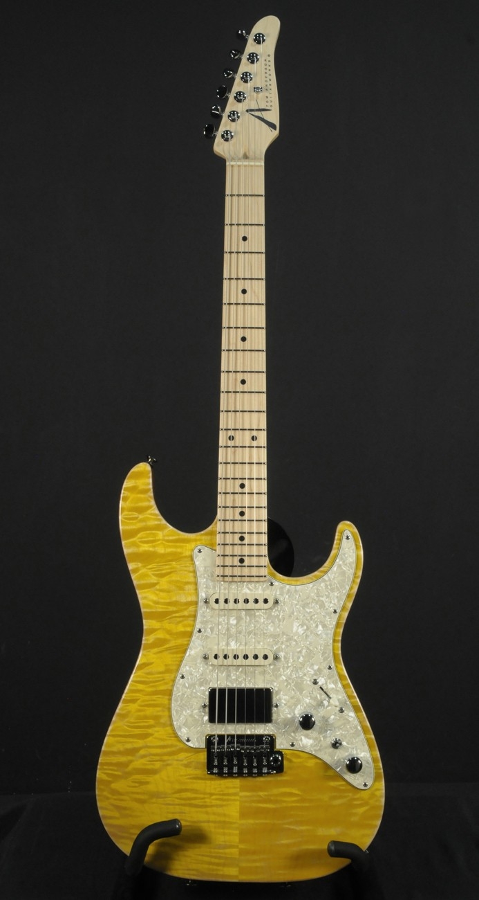 Tom Anderson Hollow Drop Top Classic - Yellow Sun w/ Binding No.2816