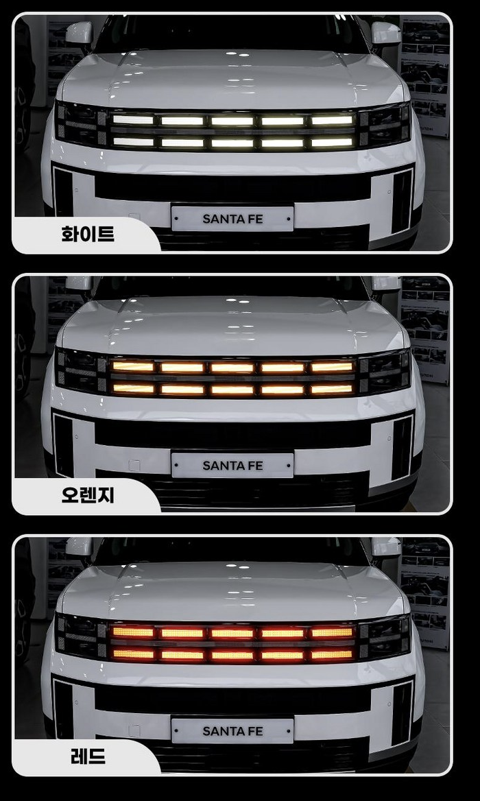 สติกเกอร์สะท้อนแสงกระจังหน้า Hyundai SANTA FE Hybrid ฮุนได ซานตา เฟ่