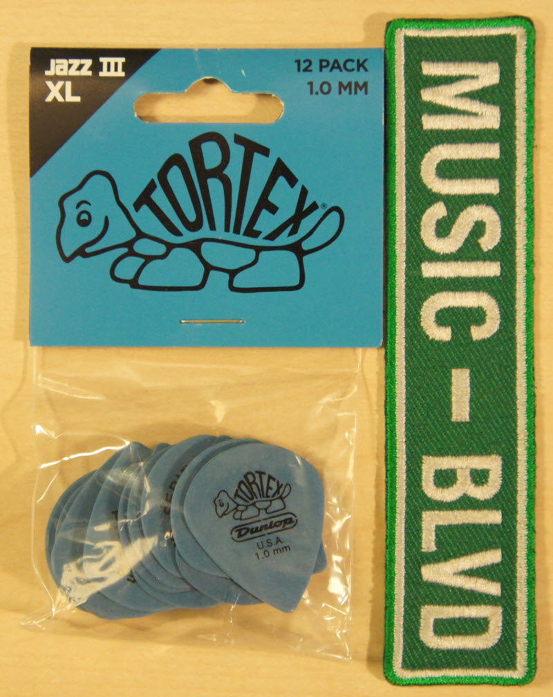 Dunlop Tortex Jazz III XL Picks 1.0mm, Set of 12, 498P1.0