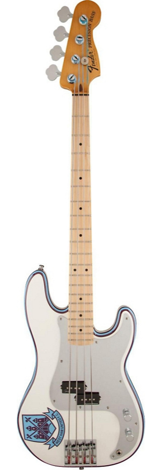 Fender Steve Harris Signature Precision Bass Electric Bass Guitar Olympic White w/Pin Stripe