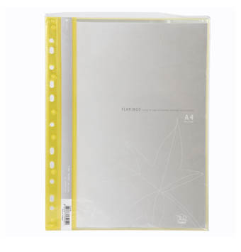 แฟ้มโชว์เอกสาร ฟลามิงโก้ Flamingo 9083A ขนาด A4 20 ซอง สีเหลือง