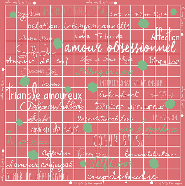 Wall of Love Scarf - ผ้าพันคอลายกราฟฟิควอลล์ออฟเลิฟ (มี 6 สี)