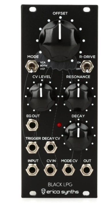 Erica Synths Black LPG Analog Eurorack Lowpass Gate Module