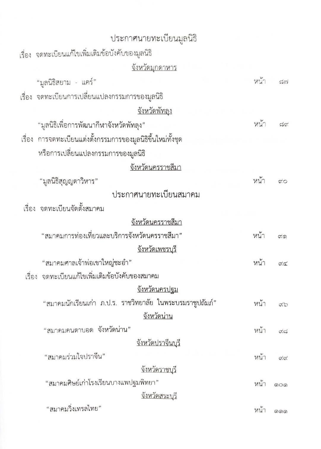 กฎหมายออกใหม่ ตอนที่ 16/2568 ประกาศกระทรวงมหาดไทย ประกาศศาลเยาวชนและครอบครัวจังหวัด.. และสมาคม มูลนิธิ