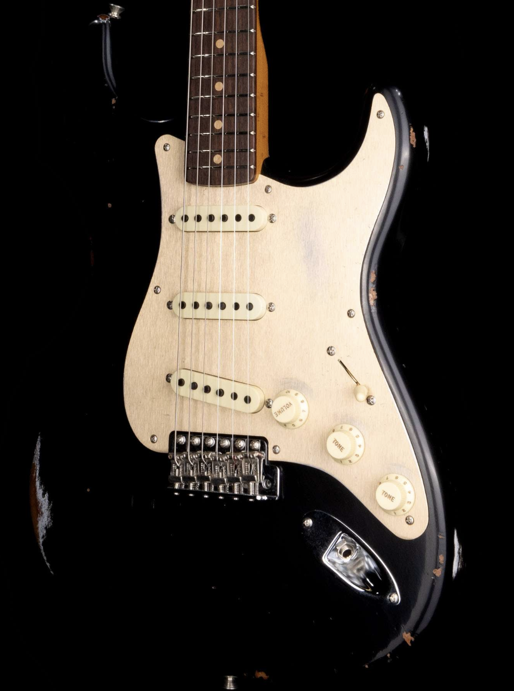 Fender Custom Shop 1960 Stratocaster Roasted Relic Rosewood Board Aged Black