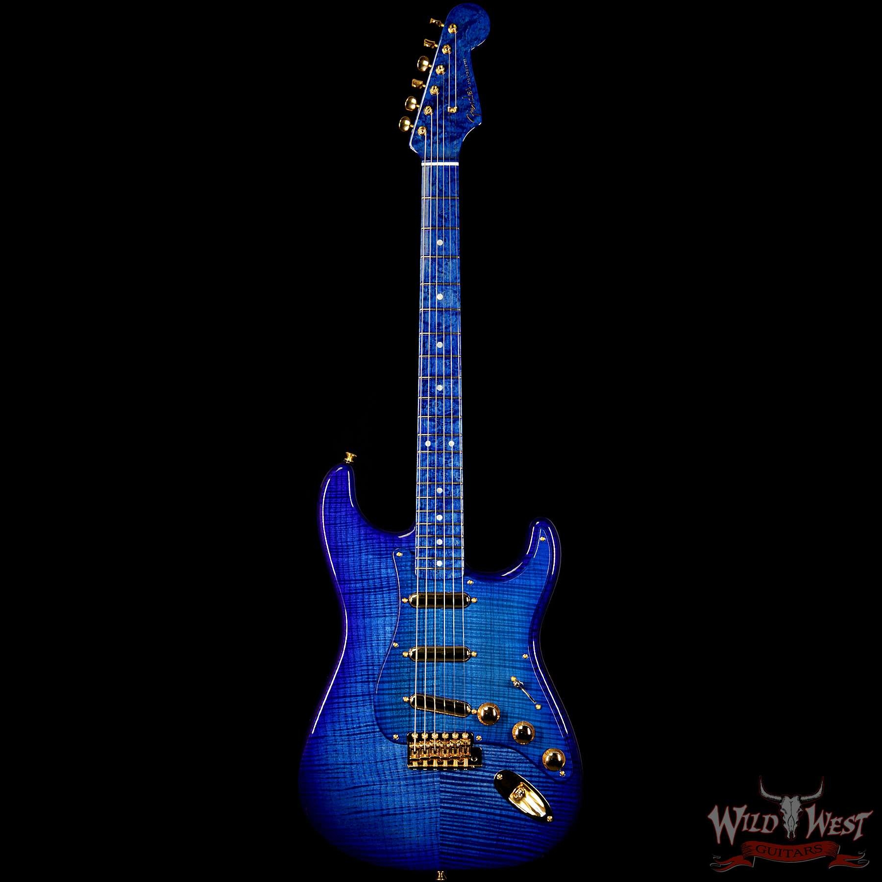 Fender Custom Shop Masterbuilt Yuriy Shishkov 1956 Stratocaster NOS Flame Top - Royal Blue
