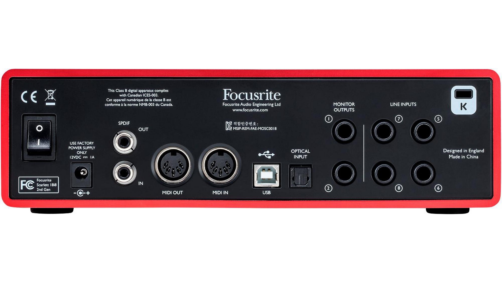 Focusrite Scarlett 18i8 (2nd Gen) USB Audio Interface